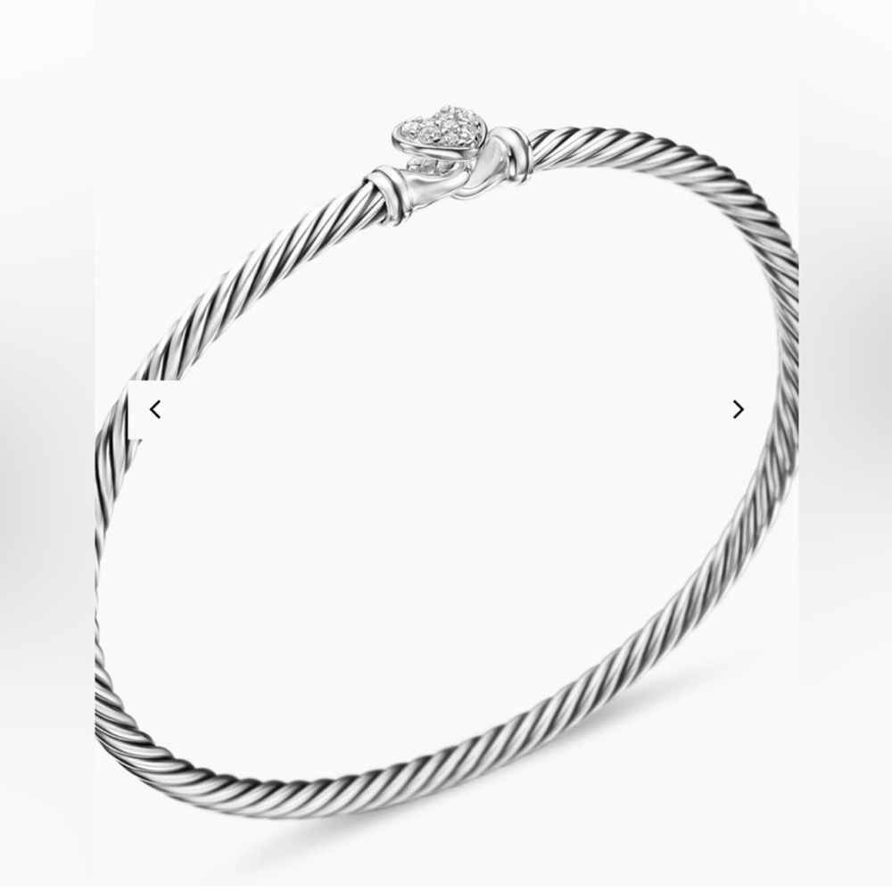 David Yurman Classic Cable Heart Bracelet - Picture 4 of 12